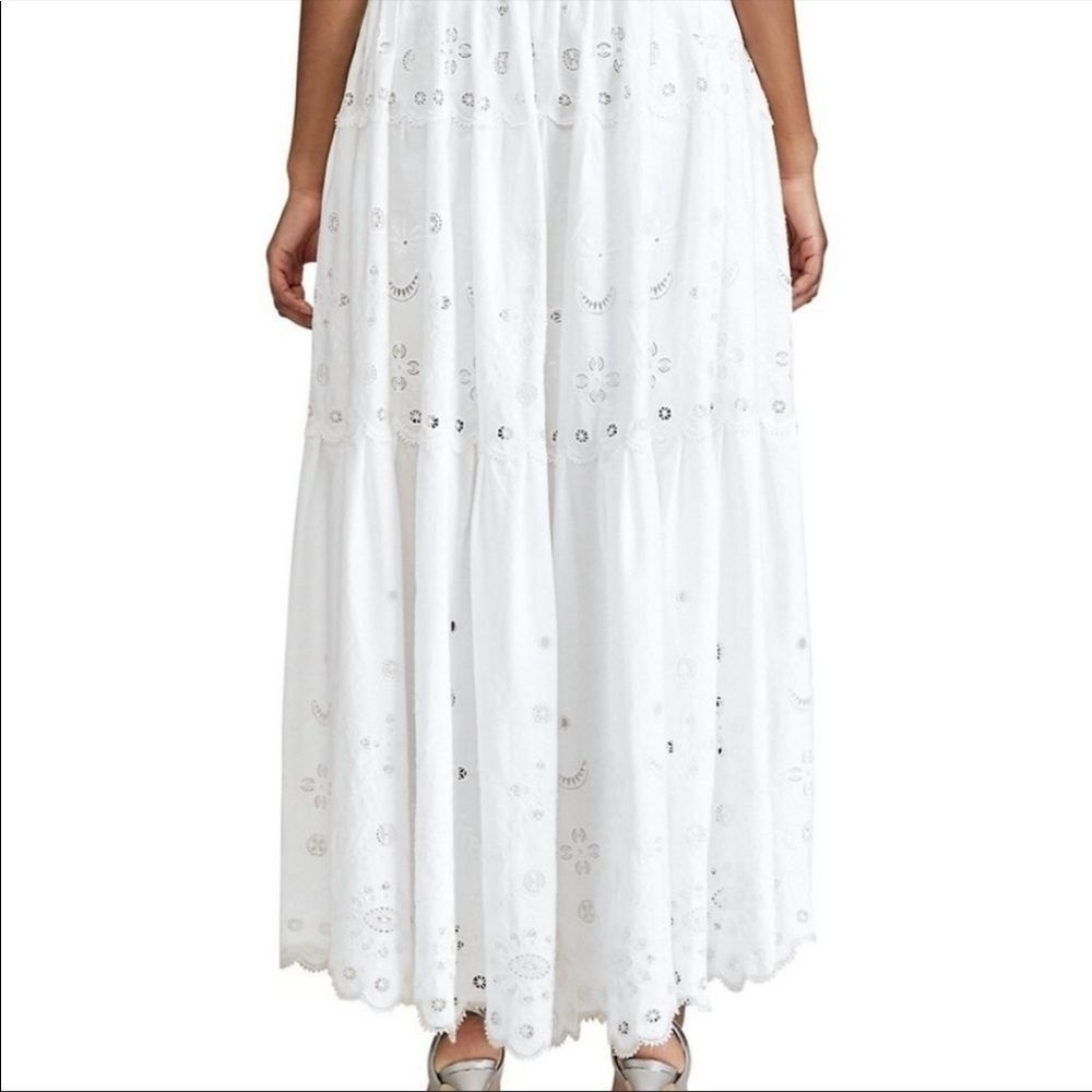 POLO RALPH LAUREN TIERED EYELET MAXI SKIRT - Picture 3 of 7